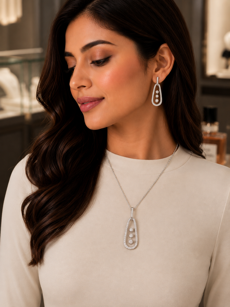 Elegant Silver Jewelry Set - Barakah Store