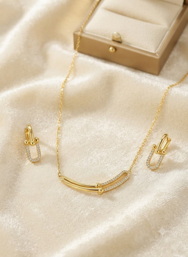 Pavé Link Jewelry Set - Barakah Store