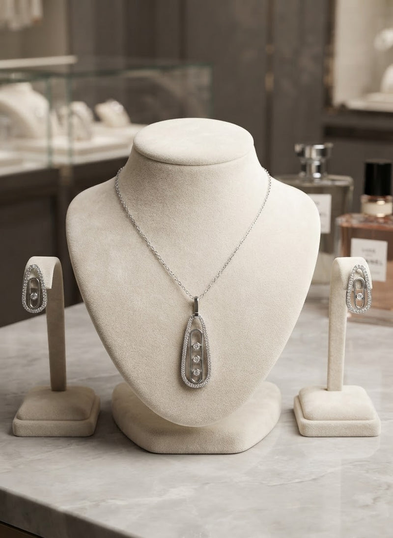 Elegant Silver Jewelry Set - Barakah Store