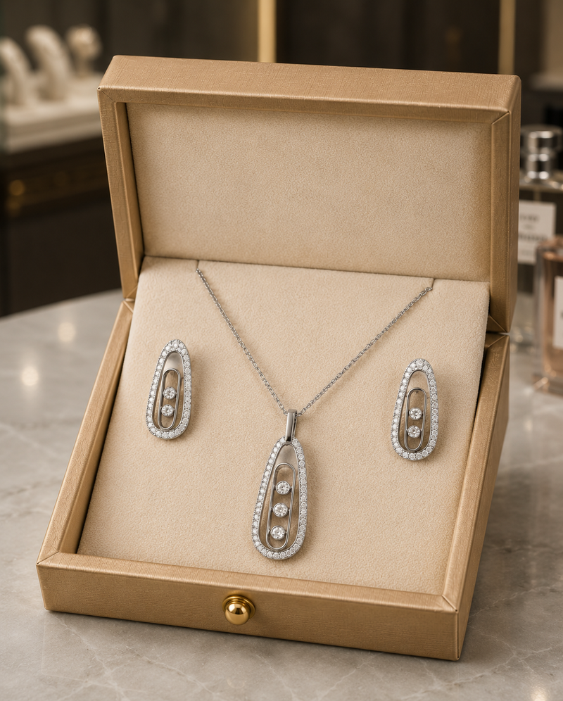 Elegant Silver Jewelry Set - Barakah Store