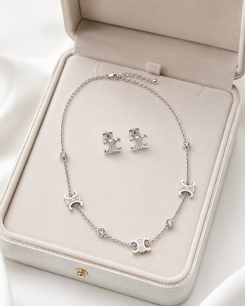 Elegant Silver Jewelry Set - Barakah Store