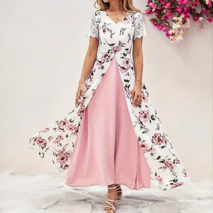 Elegant Long Sleeveless Dress With A Slit