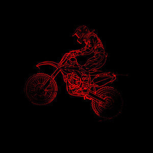 New Style Motorcycle 3D Lamp Seven Color Visual Stereoscopic Lamp LED Gradual Change Touch Remote Control Visual Lamp 3D Desk Lamp
