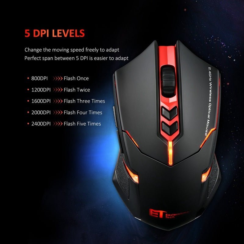 Power-Saving Silent Luminous Wireless Mouse - Barakah Store