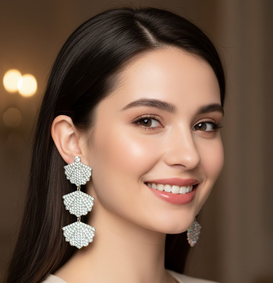 Radiant Flower Cascade Earrings