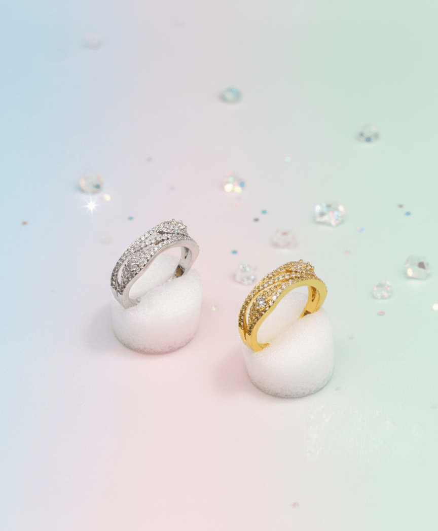Wave Crystal Ring